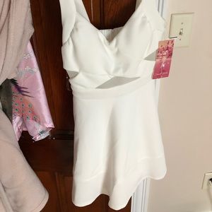 White cocktail dress small